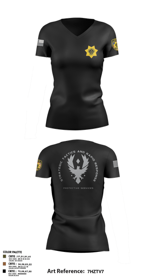 Womens Short Sleeve Vneck Shirt, Quick Bail BondmanEmpire first protection security service agent & Tax service, , Teamtime, Team time, sublimation, custom sports apparel, team uniforms, spirit wear, spiritwear, sports uniforms, custom shirts, team store, custom team store, fundraiser sports, apparel fundraiser