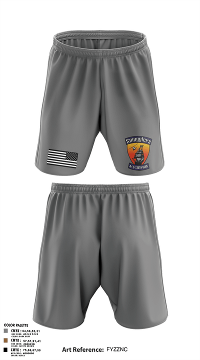 A/2135th GSAB “SMUGGLERS” 66831514 Athletic Shorts With Pockets - 1