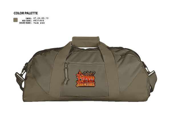 Duffle Bag, West king frenchies, , Teamtime, Team time, sublimation, custom sports apparel, team uniforms, spirit wear, spiritwear, sports uniforms, custom shirts, team store, custom team store, fundraiser sports, apparel fundraiser