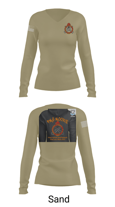 FMS Moore 83066116 Women's Long Sleeve V-neck Shirt -1 97