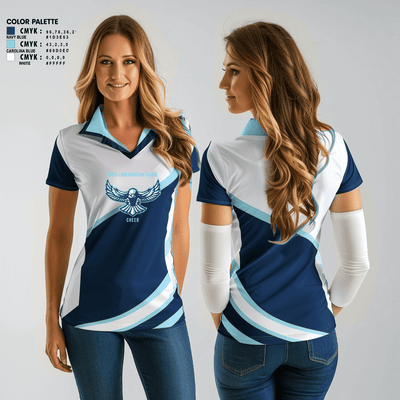 North Cobb Christian School Cheer 71060723 Women's Short Sleeve V-neck Shirt - 3