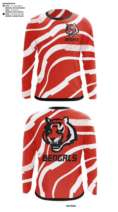 Bengals 36452808 Long Sleeve Performance Shirt - 41
