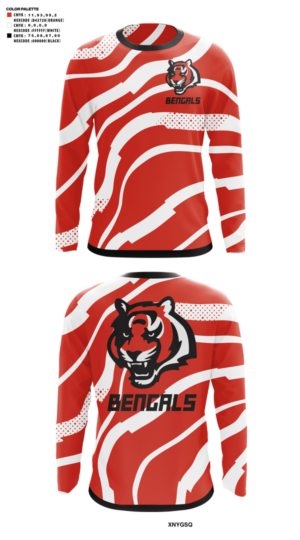 Long Sleeve Performance Shirt, Bengals, , Teamtime, Team time, sublimation, custom sports apparel, team uniforms, spirit wear, spiritwear, sports uniforms, custom shirts, team store, custom team store, fundraiser sports, apparel fundraiser
