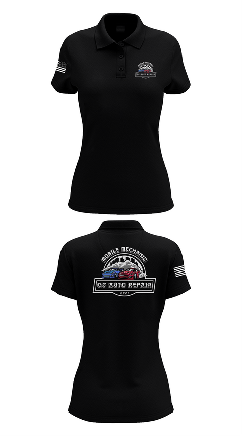 Womens Short Sleeve Performance Polo, GC AUTO REPAIR, , Teamtime, Team time, sublimation, custom sports apparel, team uniforms, spirit wear, spiritwear, sports uniforms, custom shirts, team store, custom team store, fundraiser sports, apparel fundraiser