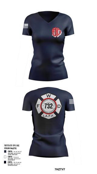 Womens Short Sleeve Vneck Shirt, Woonsocket, Fire Department, Teamtime, Team time, sublimation, custom sports apparel, team uniforms, spirit wear, spiritwear, sports uniforms, custom shirts, team store, custom team store, fundraiser sports, apparel fundraiser