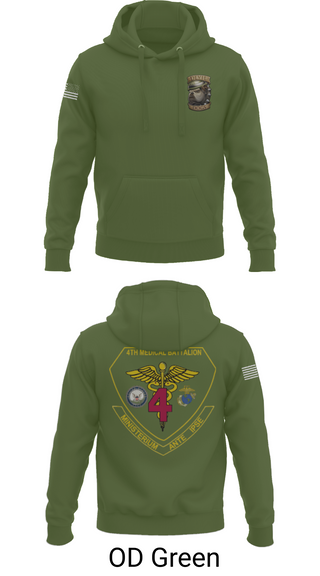 Hoodie, 4th Med Battalion, Marines, Teamtime, Team time, sublimation, custom sports apparel, team uniforms, spirit wear, spiritwear, sports uniforms, custom shirts, team store, custom team store, fundraiser sports, apparel fundraiser