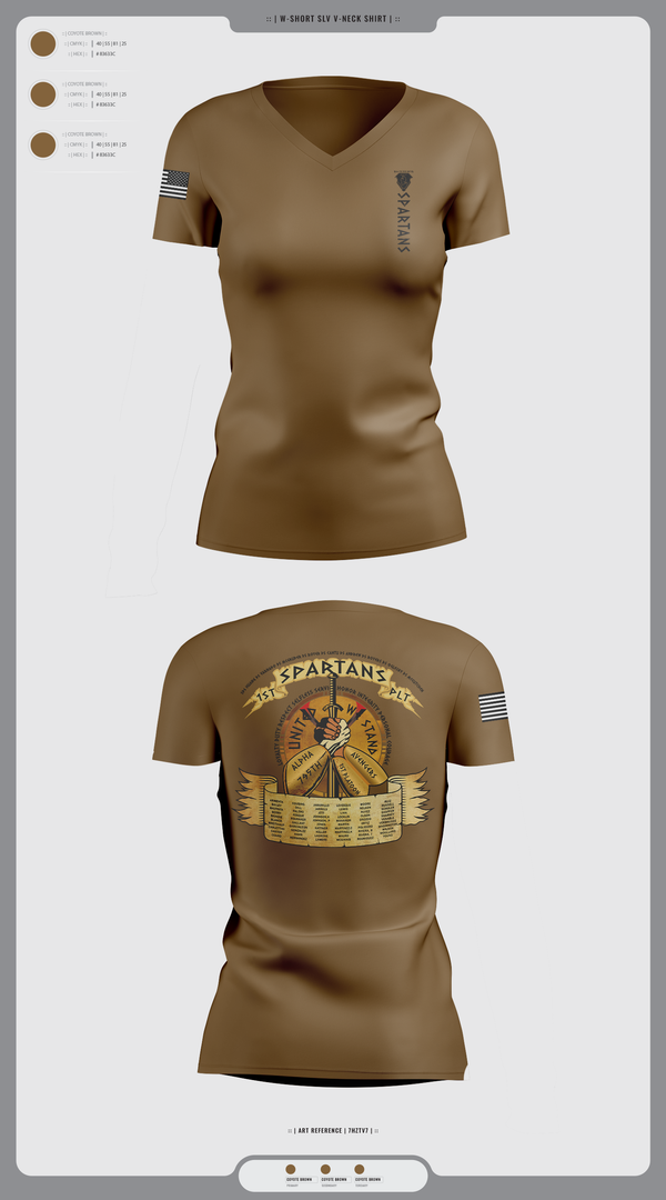 Womens Short Sleeve Vneck Shirt, Spartans, , Teamtime, Team time, sublimation, custom sports apparel, team uniforms, spirit wear, spiritwear, sports uniforms, custom shirts, team store, custom team store, fundraiser sports, apparel fundraiser