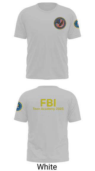 Old School Cotton Feel Shirt, FBI Citizens Academy, , Teamtime, Team time, sublimation, custom sports apparel, team uniforms, spirit wear, spiritwear, sports uniforms, custom shirts, team store, custom team store, fundraiser sports, apparel fundraiser