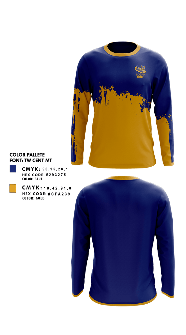 Long Sleeve Performance Shirt, Logan High School Golf, Golf, Teamtime, Team time, sublimation, custom sports apparel, team uniforms, spirit wear, spiritwear, sports uniforms, custom shirts, team store, custom team store, fundraiser sports, apparel fundraiser