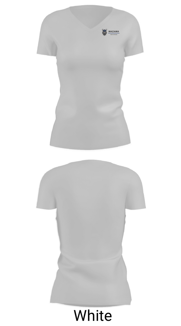 Womens Short Sleeve Vneck Shirt, Mazama High School Golf, Golf, Teamtime, Team time, sublimation, custom sports apparel, team uniforms, spirit wear, spiritwear, sports uniforms, custom shirts, team store, custom team store, fundraiser sports, apparel fundraiser