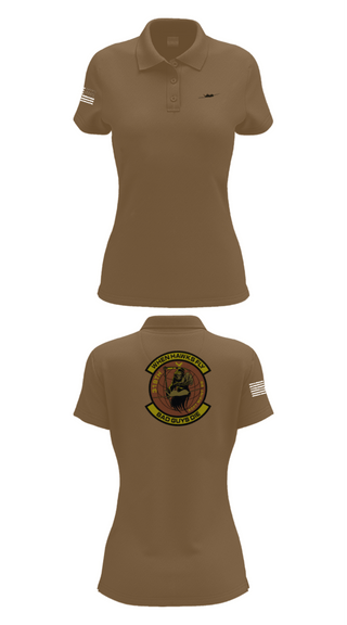 Women's Short Sleeve Performance Polo, 319th Maintenance Squadron, Air Force, Teamtime, Team time, sublimation, custom sports apparel, team uniforms, spirit wear, spiritwear, sports uniforms, custom shirts, team store, custom team store, fundraiser sports, apparel fundraiser
