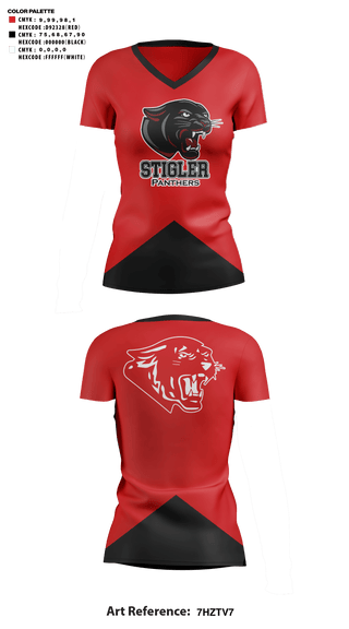 Womens Short Sleeve Vneck Shirt, Stigler Middle School Cheer, Cheer, Teamtime, Team time, sublimation, custom sports apparel, team uniforms, spirit wear, spiritwear, sports uniforms, custom shirts, team store, custom team store, fundraiser sports, apparel fundraiser