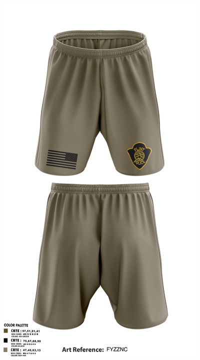 City of Flint Police 13953142 Athletic Shorts With Pockets - 3