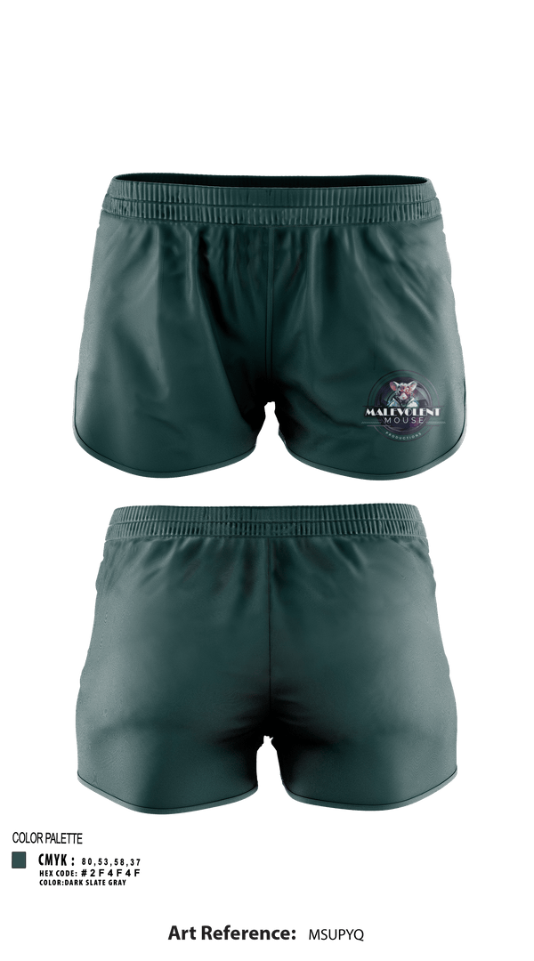 Womens Shorts, Malevolent Mouse Productions, , Teamtime, Team time, sublimation, custom sports apparel, team uniforms, spirit wear, spiritwear, sports uniforms, custom shirts, team store, custom team store, fundraiser sports, apparel fundraiser