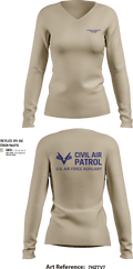 VFW Post 8191 1921777 Women's Long Sleeve V-neck Shirt - 7