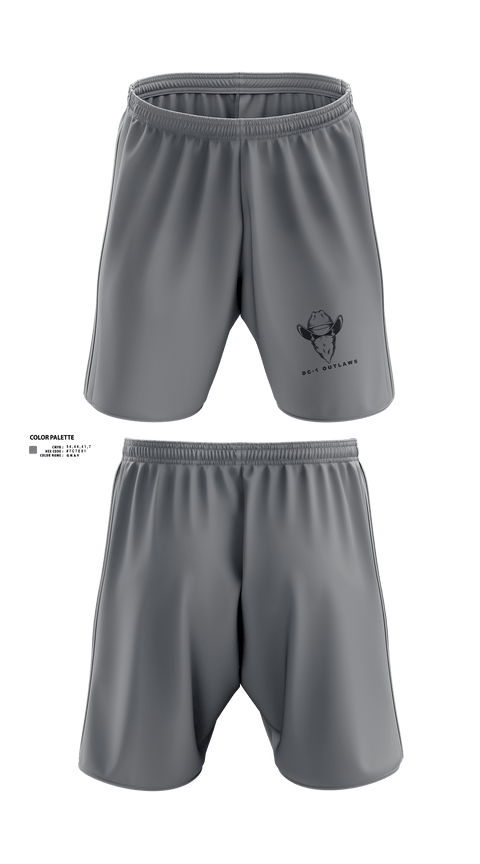 Athletic Shorts With Pockets, DC-1 Outlaws, , Teamtime, Team time, sublimation, custom sports apparel, team uniforms, spirit wear, spiritwear, sports uniforms, custom shirts, team store, custom team store, fundraiser sports, apparel fundraiser