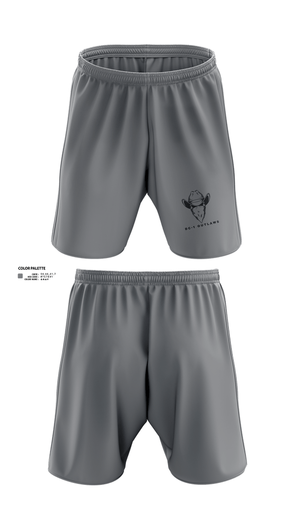 Athletic Shorts With Pockets, DC-1 Outlaws, , Teamtime, Team time, sublimation, custom sports apparel, team uniforms, spirit wear, spiritwear, sports uniforms, custom shirts, team store, custom team store, fundraiser sports, apparel fundraiser