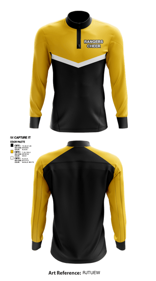 Quarter Zip Jacket, Rangers, Cheer, Teamtime, Team time, sublimation, custom sports apparel, team uniforms, spirit wear, spiritwear, sports uniforms, custom shirts, team store, custom team store, fundraiser sports, apparel fundraiser