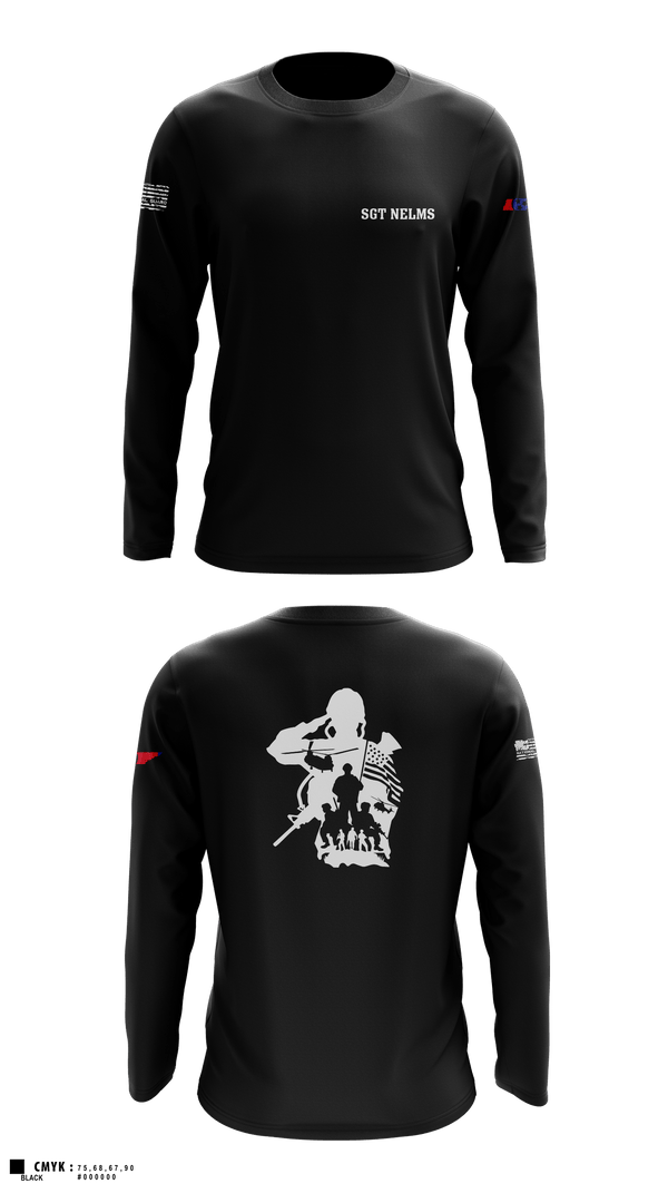 Long Sleeve Performance Shirt, SGT Nelms, National Guard, Teamtime, Team time, sublimation, custom sports apparel, team uniforms, spirit wear, spiritwear, sports uniforms, custom shirts, team store, custom team store, fundraiser sports, apparel fundraiser