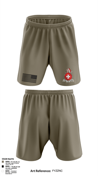 Athletic Shorts With Pockets, Bravo 1st BN 14th FAR1-14 FAR, Army, Teamtime, Team time, sublimation, custom sports apparel, team uniforms, spirit wear, spiritwear, sports uniforms, custom shirts, team store, custom team store, fundraiser sports, apparel fundraiser