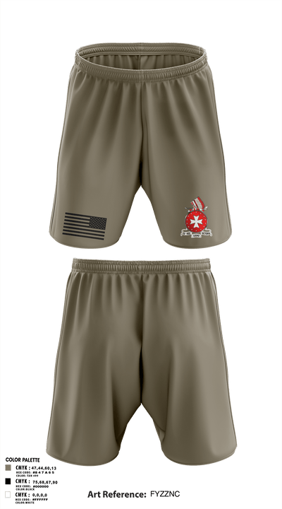 Bravo 1st BN 14th FAR 722916 Athletic Shorts With Pockets - 1
