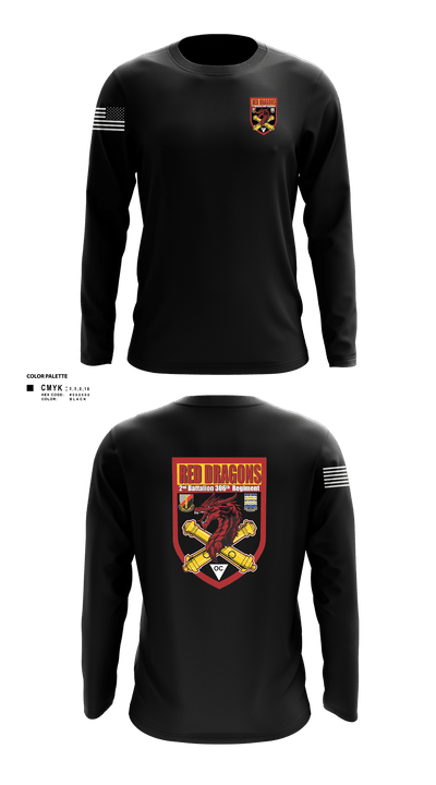 2-306th FAR 32661522 Long Sleeve Performance Shirt - 1