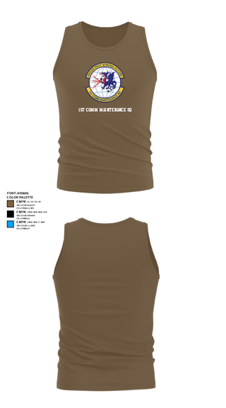 Tank Top, 1st Comm Maintenance Sq, Air Force, Teamtime, Team time, sublimation, custom sports apparel, team uniforms, spirit wear, spiritwear, sports uniforms, custom shirts, team store, custom team store, fundraiser sports, apparel fundraiser
