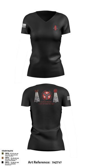 Womens Short Sleeve Vneck Shirt, q trp 4/278th, , Teamtime, Team time, sublimation, custom sports apparel, team uniforms, spirit wear, spiritwear, sports uniforms, custom shirts, team store, custom team store, fundraiser sports, apparel fundraiser
