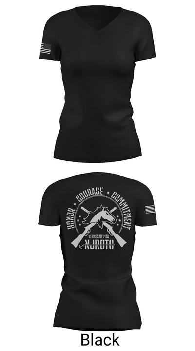 Kennesaw Mountain NJROTC 60987688 Women's Short Sleeve V-neck Shirt - 27