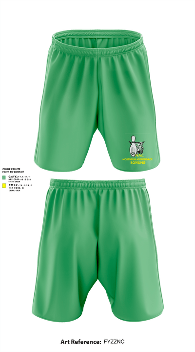 Northern Adirondack Central High School Bowling 19607939 Athletic Shorts With Pockets - 1