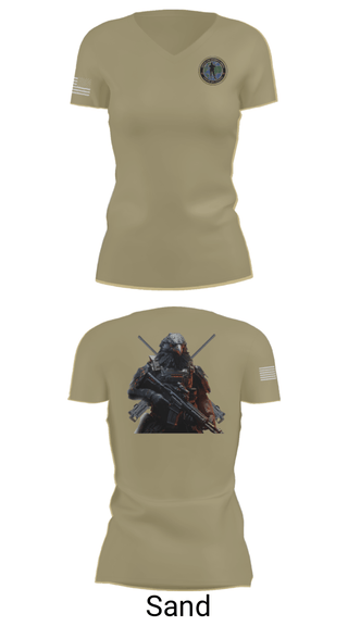 Women's Short Sleeve Vneck Shirt, Center for Security Forces Detachment Chesapeake, Navy, Teamtime, Team time, sublimation, custom sports apparel, team uniforms, spirit wear, spiritwear, sports uniforms, custom shirts, team store, custom team store, fundraiser sports, apparel fundraiser