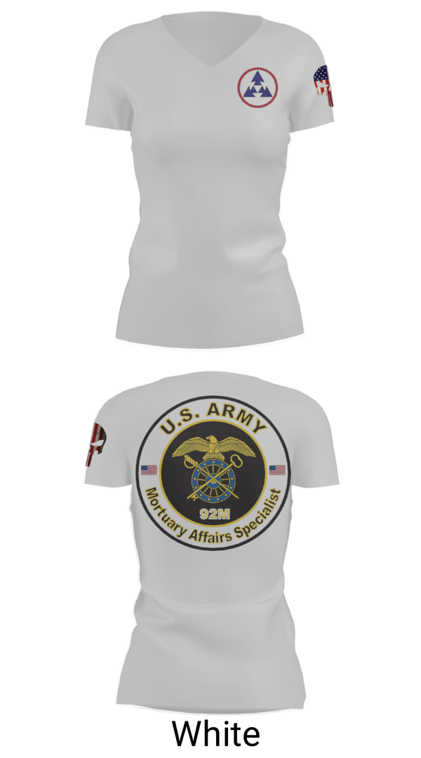 Women's Short Sleeve Vneck Shirt, 54th Quartermaster Company, , Teamtime, Team time, sublimation, custom sports apparel, team uniforms, spirit wear, spiritwear, sports uniforms, custom shirts, team store, custom team store, fundraiser sports, apparel fundraiser