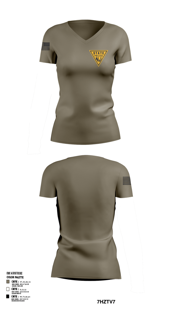 Womens Short Sleeve Vneck Shirt, New Jersey state police, , Teamtime, Team time, sublimation, custom sports apparel, team uniforms, spirit wear, spiritwear, sports uniforms, custom shirts, team store, custom team store, fundraiser sports, apparel fundraiser