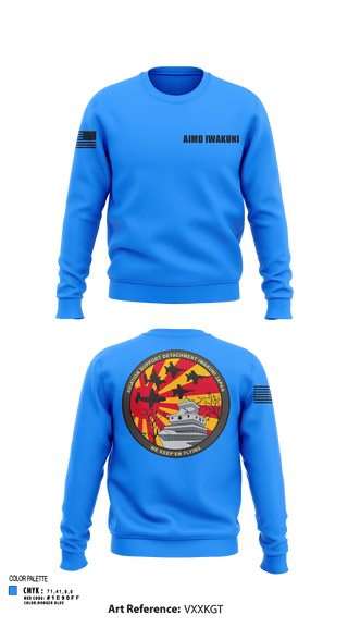 Crew Neck Sweatshirt, AIMD Iwakuni, Navy, Teamtime, Team time, sublimation, custom sports apparel, team uniforms, spirit wear, spiritwear, sports uniforms, custom shirts, team store, custom team store, fundraiser sports, apparel fundraiser