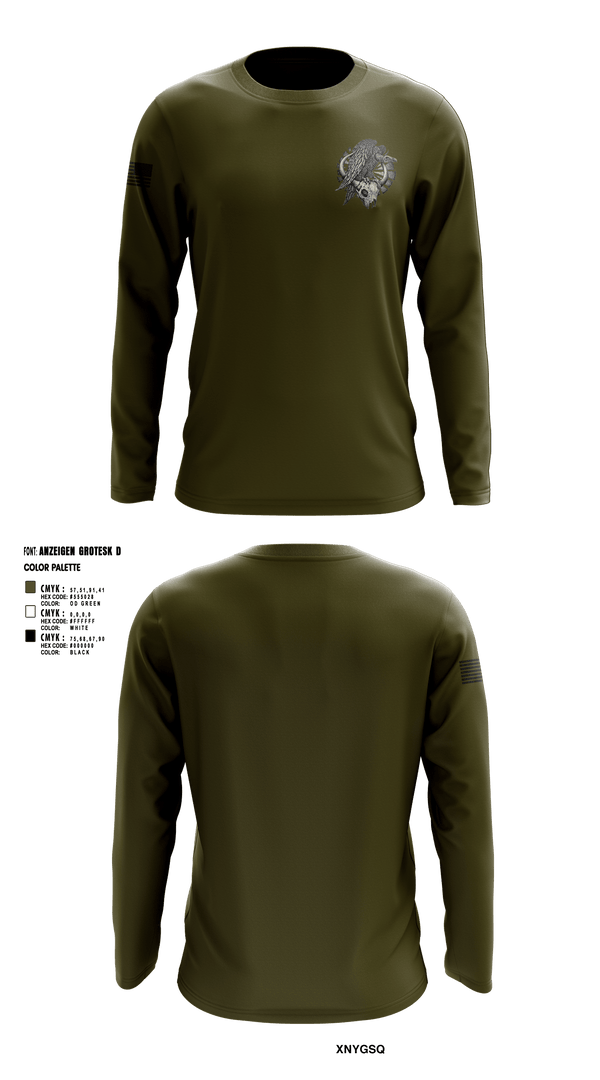 Long Sleeve Performance Shirt, CREW 3 BUSTED BUZZARDS, Army, Teamtime, Team time, sublimation, custom sports apparel, team uniforms, spirit wear, spiritwear, sports uniforms, custom shirts, team store, custom team store, fundraiser sports, apparel fundraiser