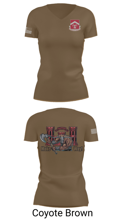 937th CEC-A, 40th BEB 9516475 Women's Short Sleeve V-neck Shirt - 8