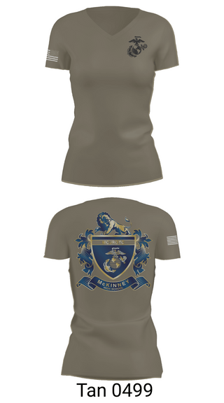 Womens Short Sleeve Vneck Shirt, MHS MCJROTC, Marines, Teamtime, Team time, sublimation, custom sports apparel, team uniforms, spirit wear, spiritwear, sports uniforms, custom shirts, team store, custom team store, fundraiser sports, apparel fundraiser