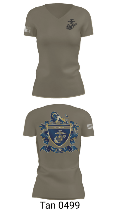 MHS MCJROTC 59562890 Women's Short Sleeve V-neck Shirt - 68