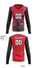 Hart High School Volleyball 58009520 Women's Long Sleeve V-neck Shirt - 41