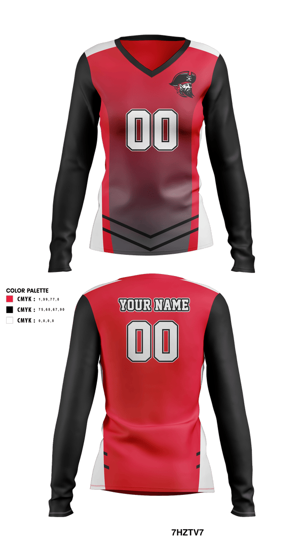 Women's Long Sleeve Vneck Shirt, Hart High School Volleyball, Women's Volleyball, Teamtime, Team time, sublimation, custom sports apparel, team uniforms, spirit wear, spiritwear, sports uniforms, custom shirts, team store, custom team store, fundraiser sports, apparel fundraiser