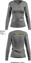 Yellow hat construction Inc 14222194 Women's Long Sleeve V-neck Shirt - 1