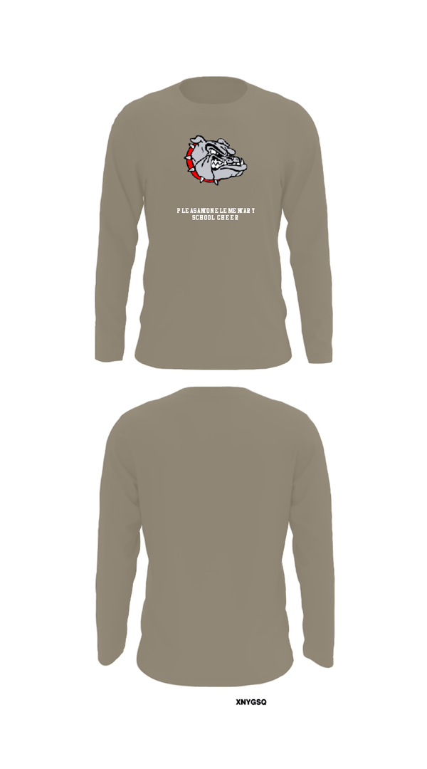 Long Sleeve Performance Shirt, Pleasanton Elementary School Cheer, Cheer, Teamtime, Team time, sublimation, custom sports apparel, team uniforms, spirit wear, spiritwear, sports uniforms, custom shirts, team store, custom team store, fundraiser sports, apparel fundraiser