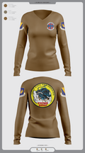 786th CES 8779713 Women's Long Sleeve V-neck Shirt - 1
