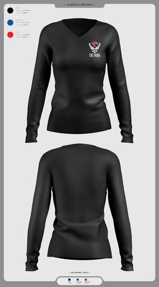 Womens Long Sleeve Vneck Shirt, TX-794, Spirit Store, Teamtime, Team time, sublimation, custom sports apparel, team uniforms, spirit wear, spiritwear, sports uniforms, custom shirts, team store, custom team store, fundraiser sports, apparel fundraiser