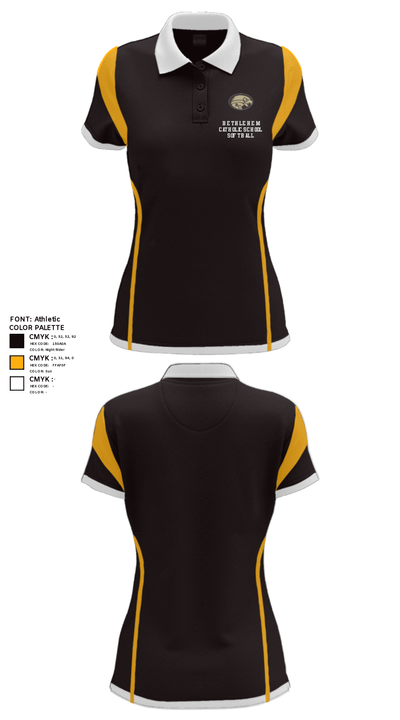 Bethlehem Catholic School Softball 33545016 Women's Short Sleeve Performance Polo  - 27