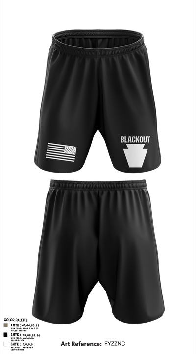 Blackout 17717609 Athletic Shorts With Pockets - 107