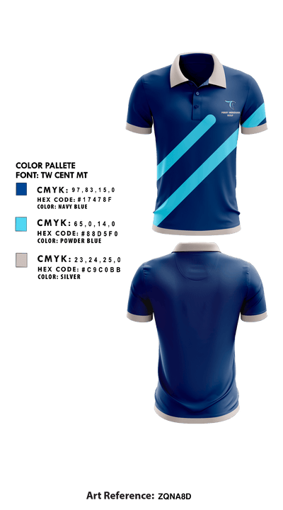 Perry Meridian High School Golf 92952446 Short Sleeve Performance Polo - 1