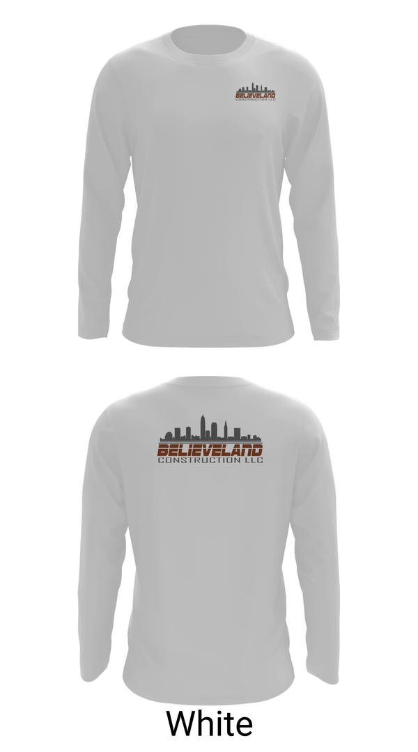 Long Sleeve Performance Shirt, Believeland Construction LLC, , Teamtime, Team time, sublimation, custom sports apparel, team uniforms, spirit wear, spiritwear, sports uniforms, custom shirts, team store, custom team store, fundraiser sports, apparel fundraiser