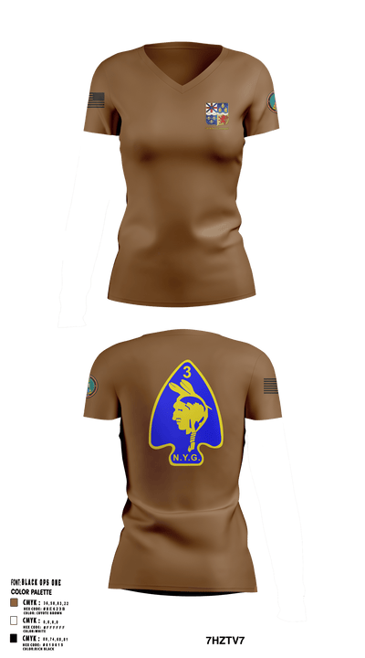 56th  Company 3rd Platoon 50905982 Women's Short Sleeve V-neck Shirt - 1