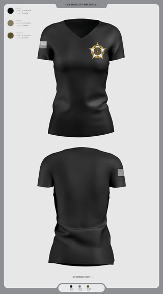 Womens Short Sleeve Vneck Shirt, Deputy Cleveland, Police, Teamtime, Team time, sublimation, custom sports apparel, team uniforms, spirit wear, spiritwear, sports uniforms, custom shirts, team store, custom team store, fundraiser sports, apparel fundraiser